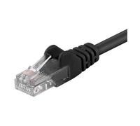 goobay - Cordon de raccordement - RJ-45 (M) pour RJ-45 (M) - 25 m - UTP - CAT 5e - moulé - noir