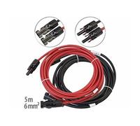 : Câble de rallonge 2 x 6 mm² avec connecteur compatible MC4 - 5 m