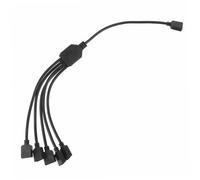 Câble de Rallonge Argb 12v 4 Broches Répartiteur 5 Voies pour Bande LED | Abs Noir, Gaine Renforcée, Connexion Contrôleur Rgb, Limite Poussière et Casse, Usage Ordinateur