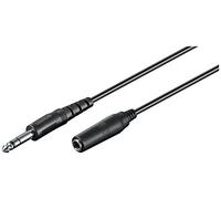 Câble de Rallonge Audio et Pour Casque AUX, 3 Pôles, 6.35mm, Noir, 5m Longueur de Câble