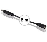 CÂBLE DE RALLONGE AVEC CONNECTEUR/BUCHE DC - 2 m - NOIR