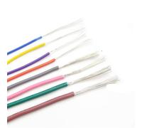 Câble de rallonge flexible en fils toronnés， Connecteur de câble isolé en cuivre étamé de 30 AWG à 16 AWG(Pink,10meter 20 AWG)