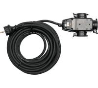 Câble de rallonge IP44, 20m prise de distribution, extérieur/intérieur