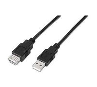 Câble de Rallonge NANOCABLE 10.01.0203-BK 1,8 m USB Prise Mâle Prise Femelle Noir