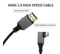 Câble de rallonge UHD 4K Micro HDMI mâle vers HDMI mâle 18Gbps High Speed 2.0 supportant 4K@60Hz,1080p,ARC,3D, extensible jusqu'à 1M/3.3FT