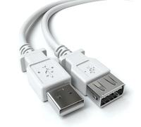Cable de rallonge USB 2.0 2.0 A/M-A/H Beige de 3 mètres avec fil dénudé