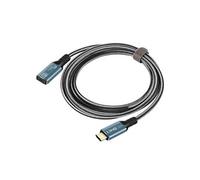 Câble de Rallonge USB-C Charge 100W Vidéo 8K Transfert 20 Gbps 2m Gris et Noir