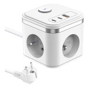 Câble de rallonge VIKING YC33 avec 3 prises + 3x USB, 1,4 m et interrupteur