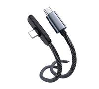 Câble de rapide de type C à type C de 60 W avec fiches en forme de L à profil bas et extérieur tressé solide pour une utilisation quotidienne Cordon de chargeur de téléphone d ' angle droit en de