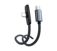 Câble de rapide de type C à type C de 60 W avec fiches en forme de L à profil bas et extérieur tressé solide pour une utilisation quotidienne Cordon de chargeur de téléphone d ' angle droit en de