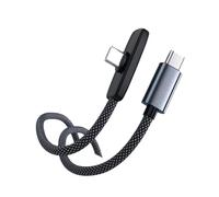 Câble de rapide de type C à type C de 60 W avec fiches en forme de L à profil bas et extérieur tressé solide pour une utilisation quotidienne Cordon de chargeur de téléphone d ' angle droit en de