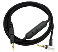 Câble de rechange 3,5 mm pour Audio-Technica pour casque ATH-M40X M50X M60X M70X avec connecteurs plaqués or 5N LC OFC Core et télécommande en ligne (modèle filaire)