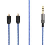Câble de rechange en cuivre sans oxygène avec connecteur MMCX pour Shure SE215/SE535/SE846, connecteurs plaqués or, 1,2 m, noir (bleu)