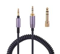 Câble de rechange et de mise à niveau pour Audio-Technica ATH-M50xBT, câble spirale extensible avec adaptateur de 6,35 mm, compatible avec M50xBT2, M50xBTPB, 1,5 m à 4,3 m