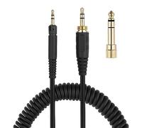 Câble de rechange pour casque Audio-Technica ATH-M70X M60X M50X M40X Cordon audio à ressort extensible jusqu'à 3 m
