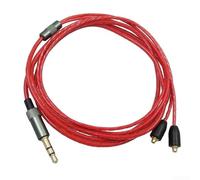 Câble de rechange pour écouteurs Shure SE215 SE425 SE535 SE846, câble audio de 1,8 m avec qualité sonore améliorée, noir (rouge)