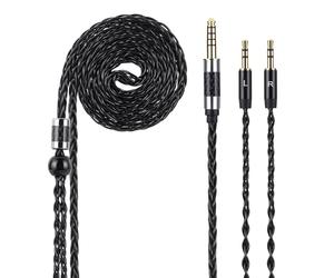 Câble de rechange symétrique à 8 fils OCC de 4,4 mm vers double 3,5 mm - Avec OCC plaqué argent - Compatible avec les casques Sundara, Arya, Ananda et WM1A, NW-WM1Z, PHA-2A, HiFi Upgrade (1,3 m)