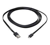 Bigben Câble de recharge pour manette PS4 – USB vers Micro‑USB 3 m plat noir