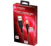 Cable de recharge et transfert USB C Raiden pour manette PS5 Nintendo Switch et Xbox Serie X 3 mètres NOIR G