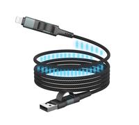 Ansmann Câble USB 1700-0188 120 cm – USB-A mâle, USB-C mâle, Lightning, noir gaine textile