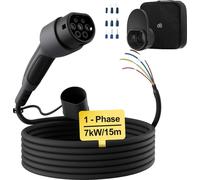 Câble de recharge pour véhicules électriques, puissance 7 kW, évaluation IP55, plusieurs options de longueur, câble 7kW 15M