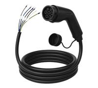 Câble de Recharge Type 2 avec Extrémité Ouverte - 7,4 KW Monophasé 32 A - 10 m - Câble de Remplacement pour Wallbox et Borne de Recharge Électrique