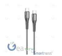 Câble De Recharge Type-C A Type-C 2.4A Rovi Fabric Rapide Revêtement en Tissu