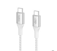 Câble de rechargement USB-C - BELKIN - 1 m - renforcé - gaine tressée - blanc