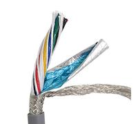 Câble de remorquage blindé en PVC, 5M, 22awg/0,3 mm², 2/3/4/5 cœurs, fil Flexible, résistance TRVVP à la flexion, fil de cuivre résistant à la Corrosion(4 core 5 meter)