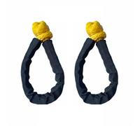 Câble de remorquage Manille Souple synthétique résistante à la Rupture avec Manchon de Protection for la récupération des véhicules Facile à Transporter(Yellow)