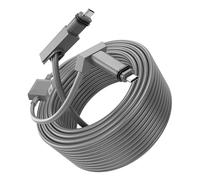 Câble de remplacement 2 en 1 pour antenne parabolique Gen 2, câble satellite rectangulaire de 75 pieds, adaptateur Ethernet de 3 pieds, étanche IP68, connexion stable, haute