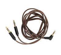 Câble de Remplacement Durable pour écouteurs Hifiman, Cordon Mâle Jack 3.5mm à Double Jack 3.5mm, Prise Flexible Plaquée or de 120cm