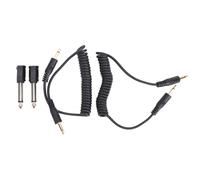 Câble de remplacement en PVC durable compatible avec les casques Audio Technica ATH M50x, rallonge AUX spiralée, adaptateur plaqué or, haute
