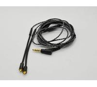 Câble de Remplacement Ligne Cordon Audio Mise à Niveau des écouteurs détachables avec Fonction Micro for Shure SE215 SE315 SE425 SE535 UE900 Manchon en Mousse(Black)