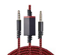 Câble de remplacement pour casque audio jixopn avec fonction muet intégrée pour Astro A10/A30/A40/A40TR/A50 (rouge)