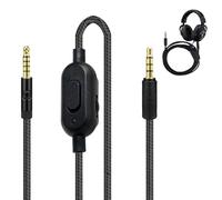 Câble de Remplacement pour Casque Compatible avec Logitech G Pro G PRO X | G233 G433 Câble Audio 3,5 mm d'extension de jeu Contrôle du Volume et Bouton Muet Micro 2M (Noir)