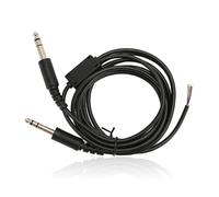 Câble de Remplacement pour Casque David Clark AVCOMM Pilot Dual GA Plug, Câble Audio de Remplacement DIY, Prise Micro 3/16 PJ-068, Prise Haut-Parleur 1/4 PJ-055