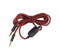 Câble de Remplacement pour Casque de Jeu Casque de Jeu Rouge Noir Cuivre sans Oxygène Fil de Micro intégré avec Contrôle du Volume pour Téléphone G433 G233 G Pro X Pc