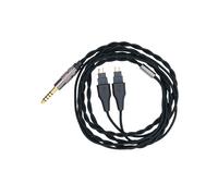 Câble de remplacement pour casques Sennheiser, câble symétrique de 4,4 mm avec 8 conducteurs en cuivre tressé plaqué argent, compatible avec