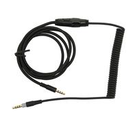 Câble de remplacement tressé anti-nœuds pour Kingston HyperX Cloud Alpha Mix, audio spiralé avec touches de contrôle du volume, stéréo HiFi,