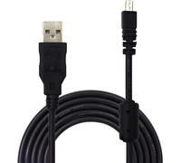 Câble de remplacement UC E6 Câble de données USB UC E16 UC-E17 compatible avec appareil photo numérique Nikon DSLR D750 D5300 D3200 Coolpix L340 L32 A10 P520 S6000 S9200 (1.5M / Noir)