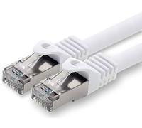 Câble de réseau câble Ethernet Câble LAN Cat.7 S-FTP PIMF compatible avec les Cat.5e/Cat.5/Cat.6 | 10 Go/s| pour switch, routeur, modem, panneau de brassage, point d'accès 2,0m weiss - 1 Stück