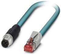 Câble de réseau M12 / RJ45 CAT 5e Phoenix Contact - [1x M12 mâle - 1x RJ45 mâle] - 1.00 m - bleu - 1407360