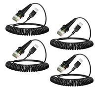 Câble de scanner spiralé de 3 m pour Honeywell Voyager MS9540 Câble MS9520 MS5145 MS1890 MS9524 MS9535 MK9540 MK9540-32A38 MS9541 MS9544 MS9590 MS9590i 3780 Fusion Cord Cordon d'alimentation pour