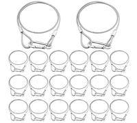 Câble de Sécurité 20 Pack, Czgor 81,3 cm Câble de Sécurité en Acier Inoxydable avec Crochet de Verrouillage éclairage Câble de Sécurité anti - Chute Stage Lighting Lock Safety Rope 50kg Capacité