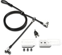Câble De Sécurité Antivol 3-En-1 À Clé Avec Double Verrou, Sécurise 2 Appareils À La Fois, Pour Ordinateurs Portables / Moniteurs / Stations D'Accueil Et Autres (K63380Ww)[POU6260943]