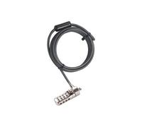 Tech air TALKC03 câble antivol Gris 2 m - Câbles antivol (Gris, Code, Ordinateur portable, Barre T, Acier, Vinyle)