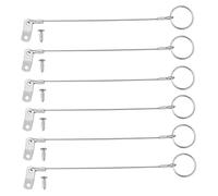 Câble de sécurité avec boucles, 6 pièces, câble en acier de 8, 7 pouces avec boucles, fil sécurité robuste, matériel marin pour la prévention des pertes, cordon liaison en boucle, sécur