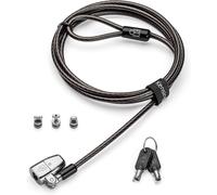 Câble De Sécurité Clicksafe 3-En-1 À Combinaison - Compatible Avec Tous Les Ordinateurs Portables Dell, Hp Et Acer Dotés D'Encoches T-Bar, Nano Ou Wedge (K68102Eu)