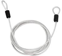 Câble de sécurité en acier, câble de verrouillage, câble de verrouillage flexible en acier tressé à double boucle, câble de sécurité toroïdal pour vélo, acier tressé recouvert de vinyle,